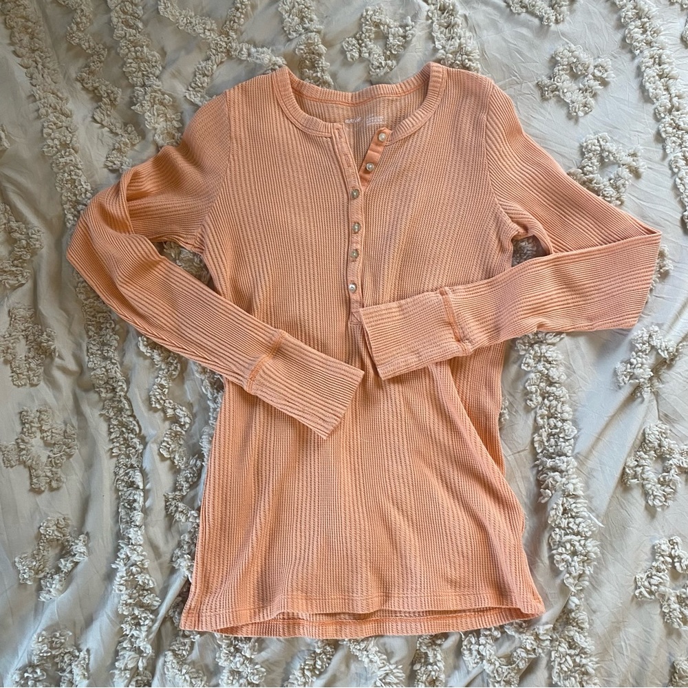 aerie button up longsleeve henley